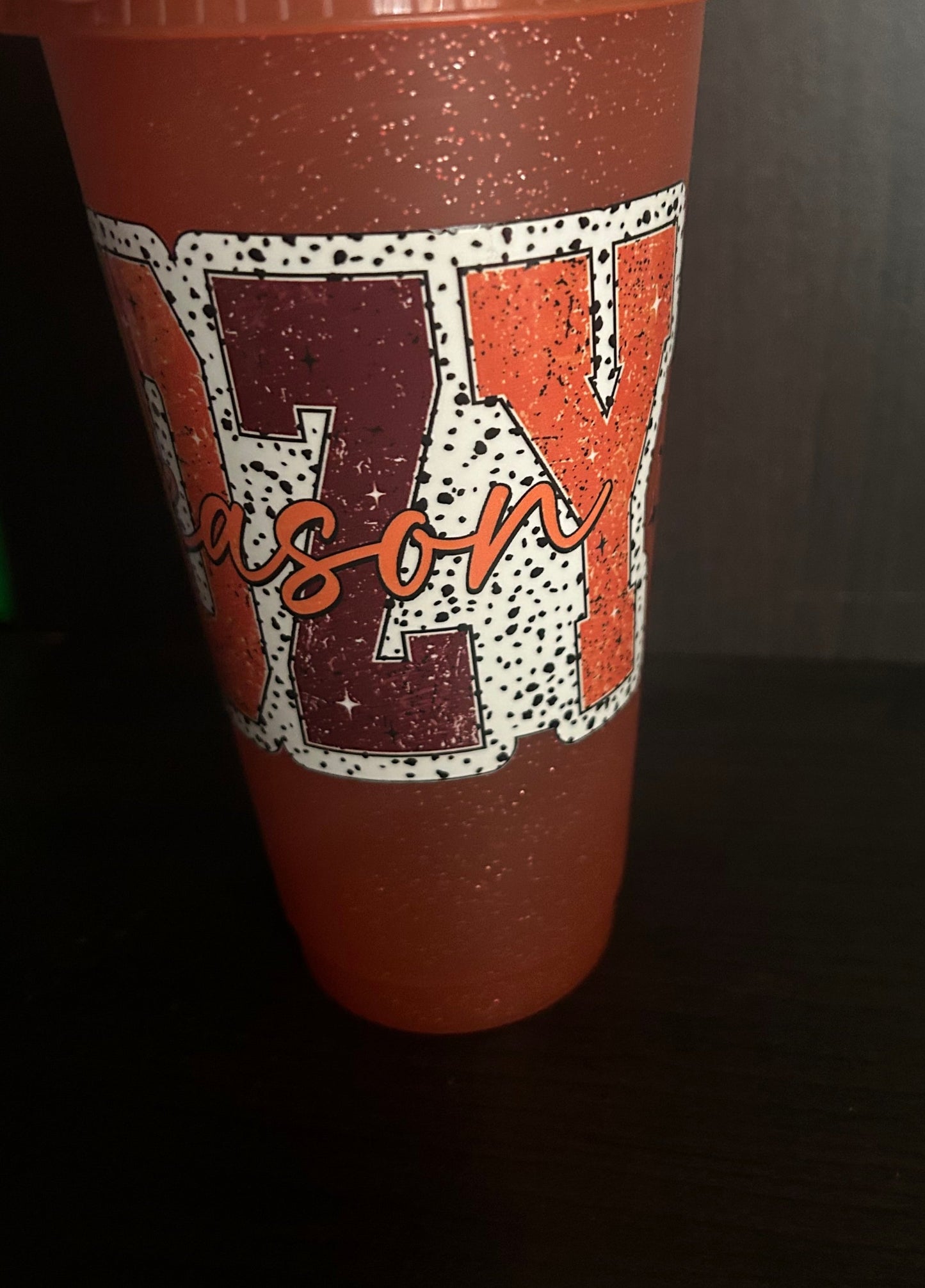 Cozy Light Brown Glitter Tumbler