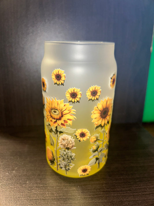 Highland Cow Sunflower Cup