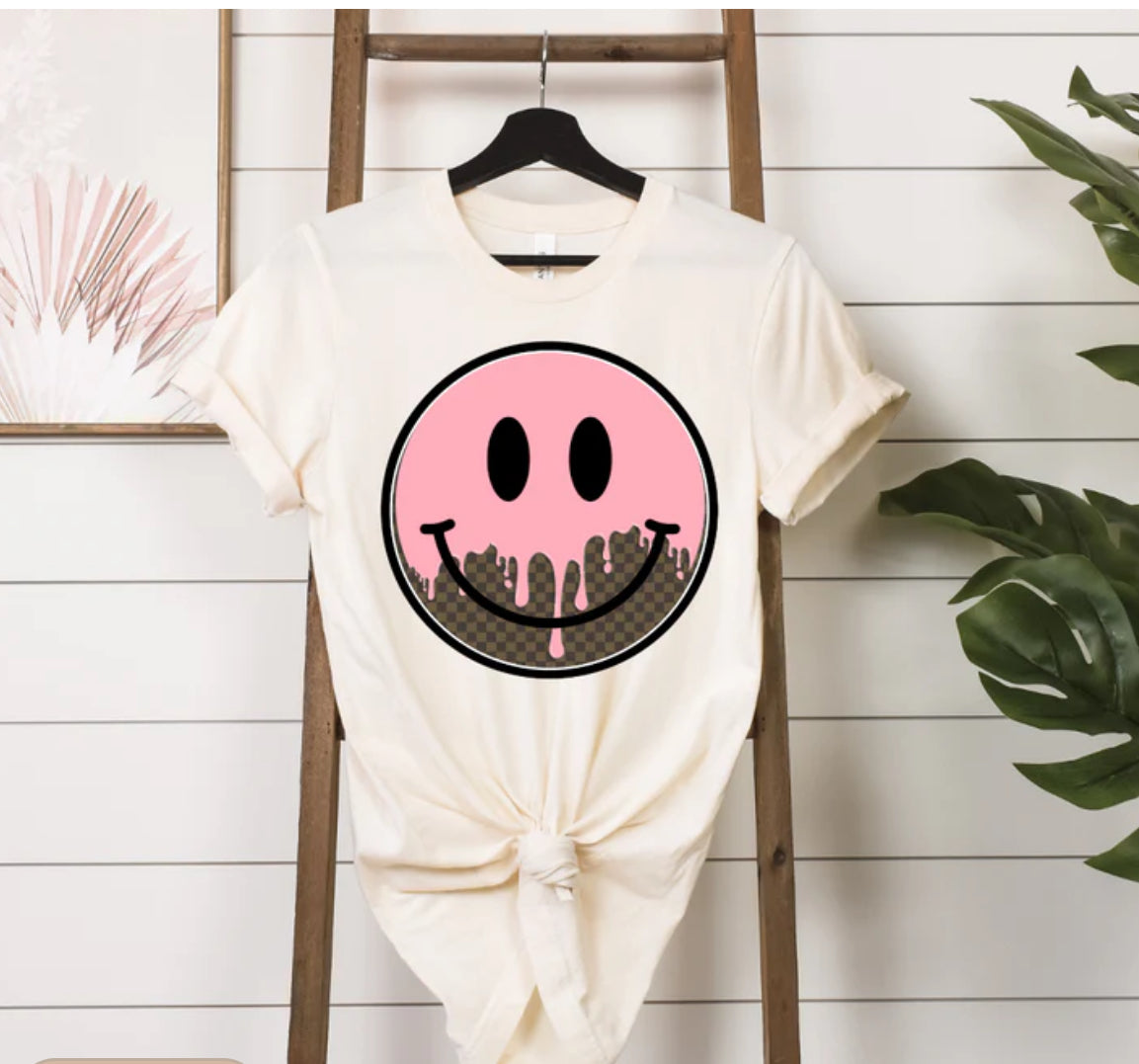 Pink Drip Smiley