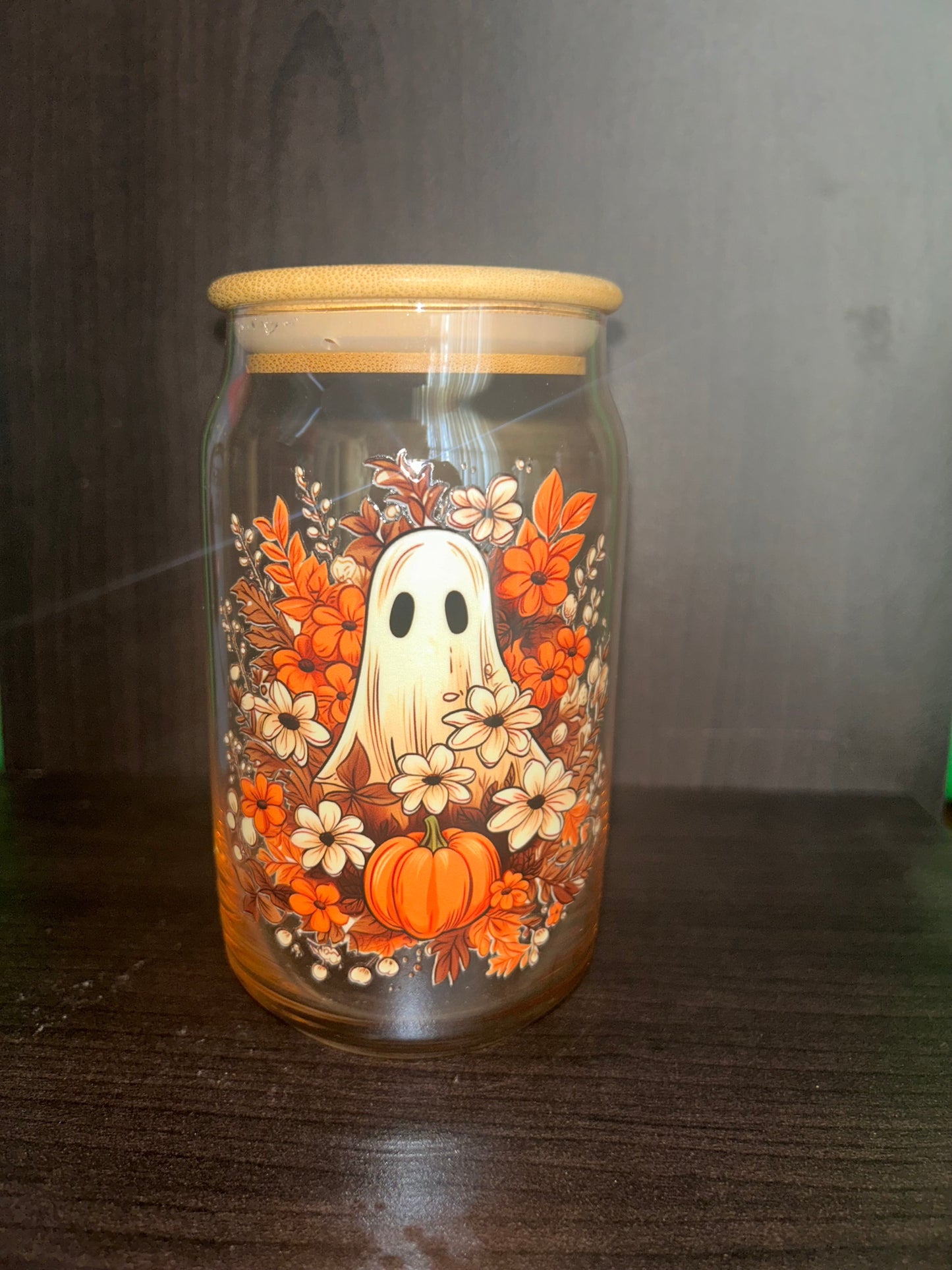 Fall Flower Ghost Ombre Cup