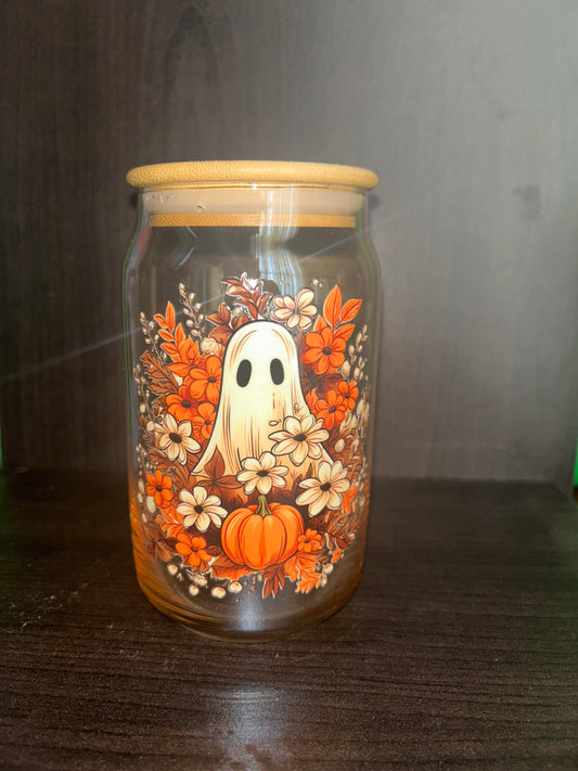 Fall Flower Ghost Ombre Cup