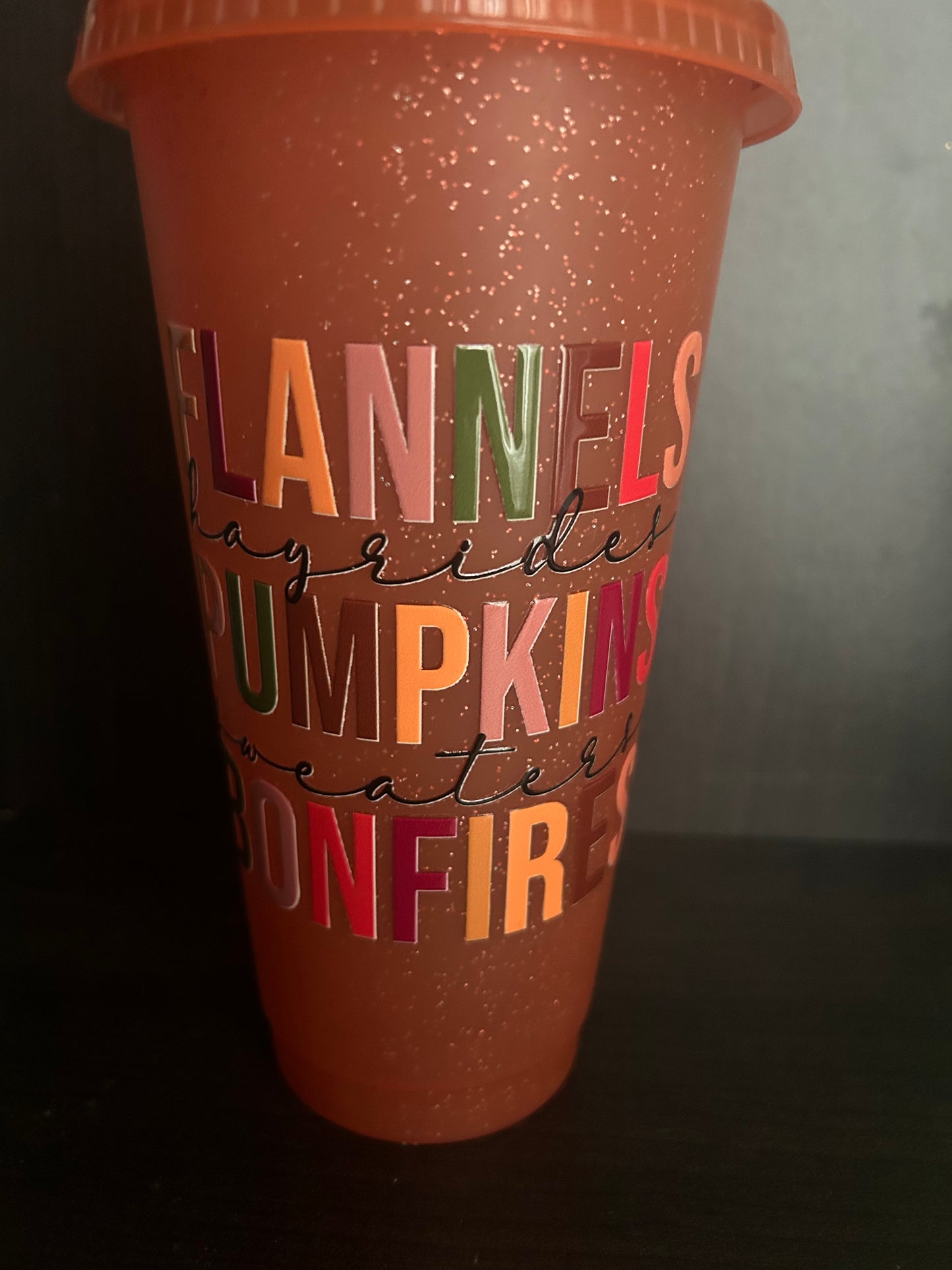 Fall Glitter Tumbler